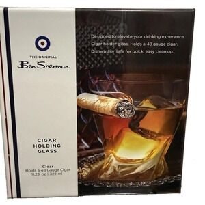 Ben Sherman Cigar Holding Glass — Borosilicate (11.23 oz / 322 mL) New, Sealed